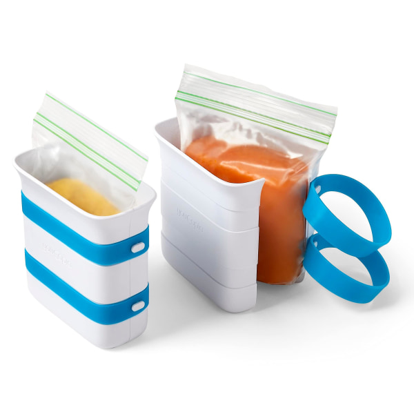 HKK Youcopia Freezeup fryser matblokkmaskin, 2 kopper, 2-pakning, beholder for måltidsforberedende pose for å fryse rester og suppe