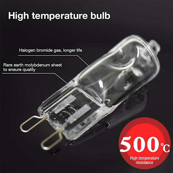 HK 110v/220v G4 10w 20w G9 25w Ovnslampe for ovn Mikrobølgeovn Komfyr Pære 25W
