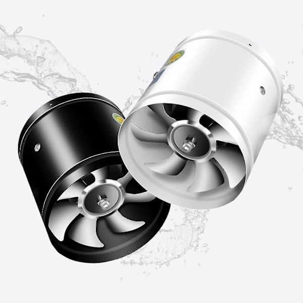 Emhætte Tovejs Røgsugning Bas Støjreduktion Stabil Drift Super Sugekraft Stærk Vind Ventilation Fortykket Blade Ensartet Ai[HK] White 4Inch