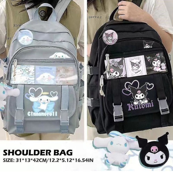 Cinnamoroll skoletaske børnetaske Kvinde skoletaske til studerende pige koreansk børn rygsæk -gt[HK] Blue