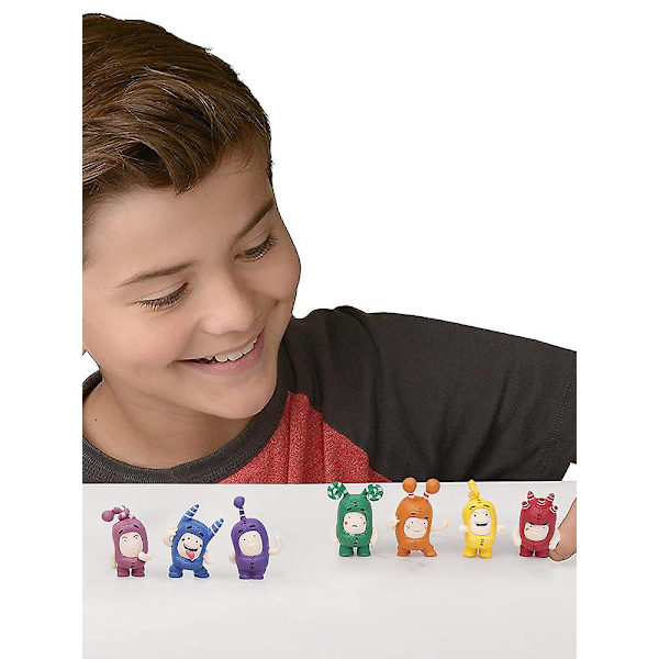 7 stk. plys Oddbods tegneseriefigurer dukker bløde søde Pogo nye 4cm bobler Jeff legetøj[HK]