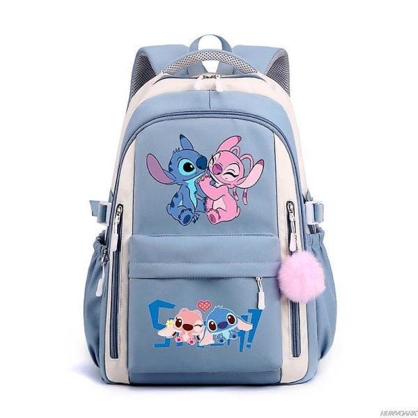 Lilo och Stitch Ryggsäck Kvinna Man Hög Kapacitet Vattentät College Skolväska Trendig Kvinna Man Laptop Skolväska[HK] multi
