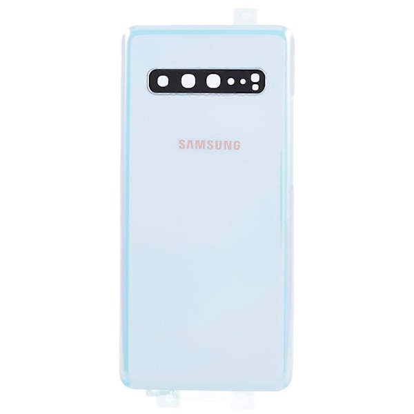 Til Samsung Galaxy S10 5G G977 Batteri Cover med Klæbestrimmel + Kameralinse Beskyttelse [HK] Style C Multicolor