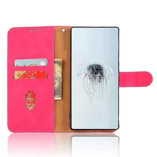 För ZTE nubia Red Magic 10 Pro 5G Läderfodral Hudkänsla Anti-Fall Plånbok Flip Telefonfodral [HK] Style D Multicolor
