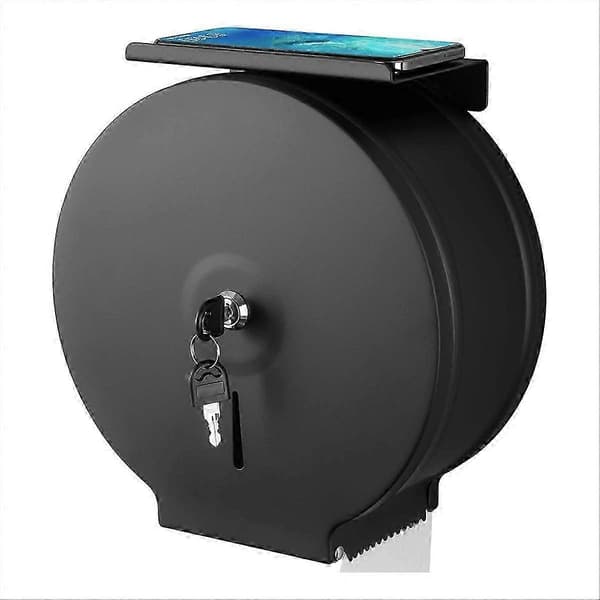 Kommerciel Jumbo Toiletpapirdispenser med Hylde, Sort[HK]