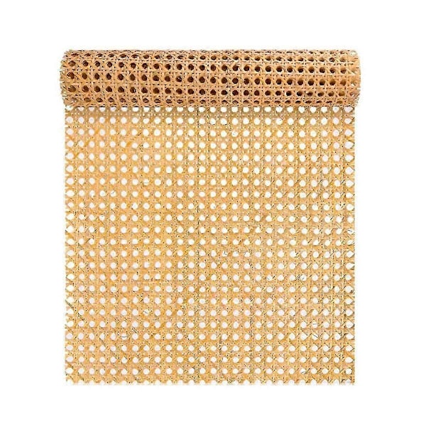 16-tommer bredt naturligt rattanflet 40-tommer langt (3,3 fod) rattanflet ruller til møbler, stole, skabe, lofter [HK] Wood Color