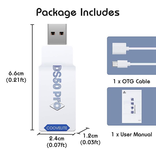 Coov Ds50 Pro för PS5-kontroll till PS4/Switch/PC-adapter för flerspelarläge [HkkK] one size