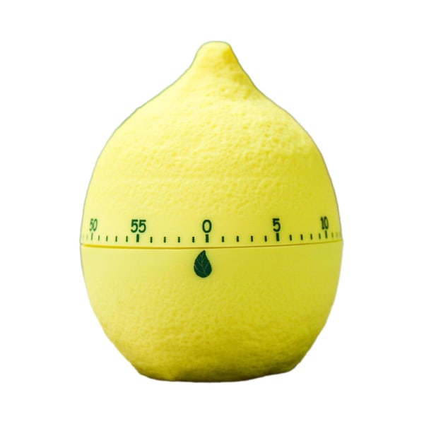 Köktimer 360 Grader Roterande Plast Mekanisk Timer Alarm[HK] Lemon