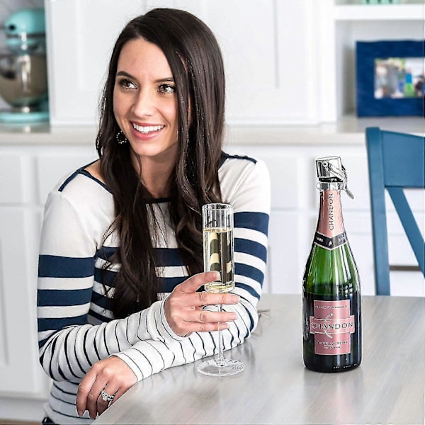 2 st Champagneförslutare - Patenterad försegling (ingen tryckpump behövs) - Professionell Champagneflaskförslutare - Mousserande vin-förslutare [HK] Chrome