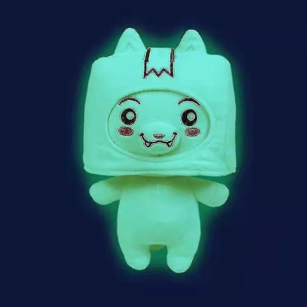 Cartoon Small Luminous Lankybox Cartoon Hodeplagg.[HK] As shown in the figure Luminous Fox 25Cm