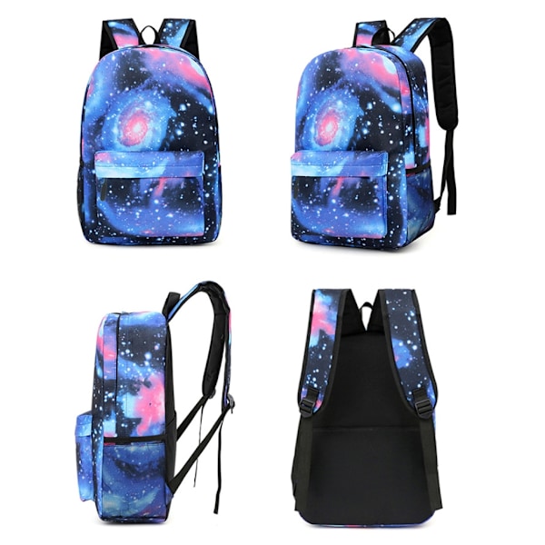 Barnehages Harry Potter Tredelt Skoleveske Trykt Stor Kapasitet Utendørs Ryggsekk[HK] lightning blue