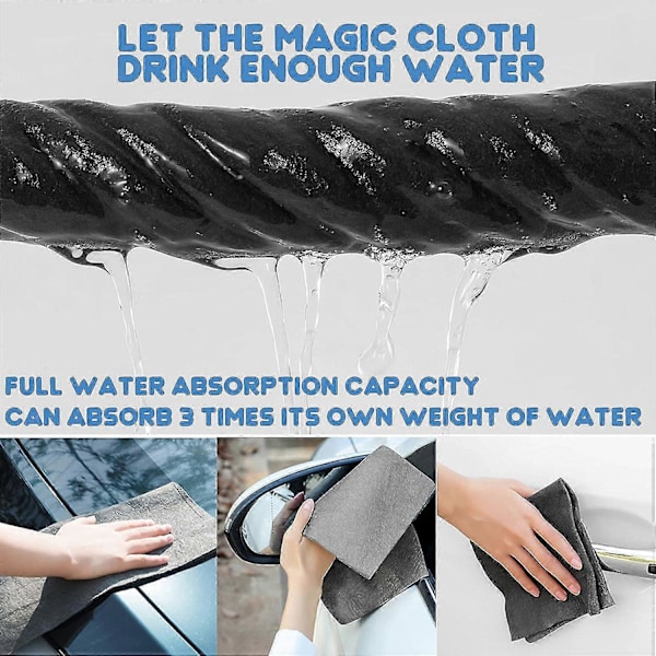 Lasinpuhdistusliina Magic Cloth, 10 kpl Paksuuntettuja Magic-puhdistusliinoja, Lasinpyyhintärättejä, Raidaton Mikrokuituinen Lasinpuhdistusliina, Yleiskäyttöinen[HK]