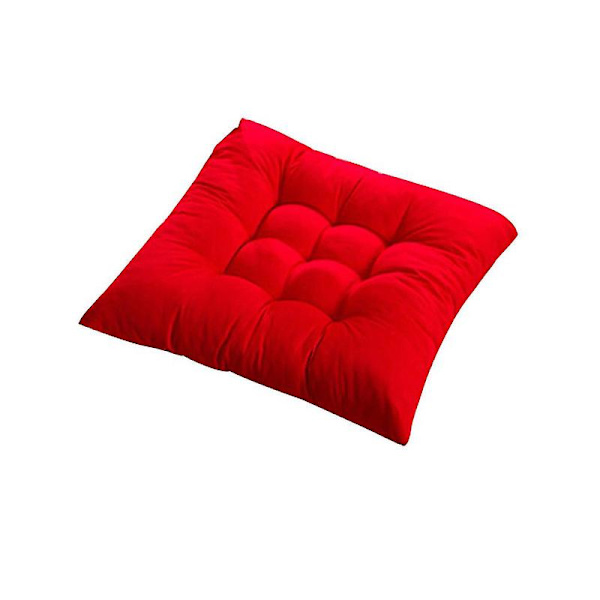 40x40cm Mjuk Sittdyna i Fast Färg, Kvadratisk, Tjock, Matplatsstol Dekoration XC[HkkK] Red