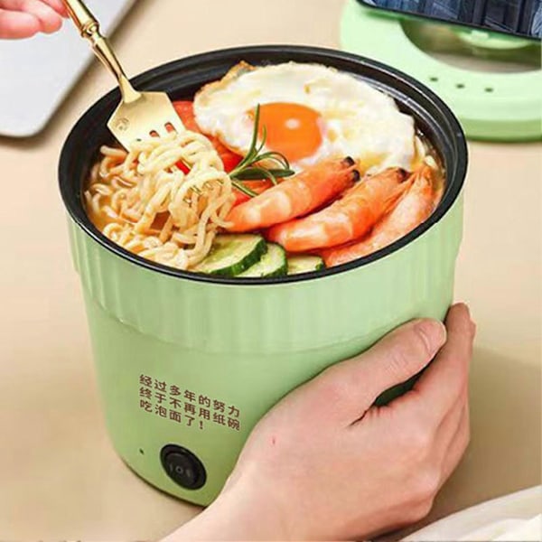 Elektrisk Gryta Non-Stick Ramen Kokare Multifunktionell Gryta för Wok Stek Nudlar Ramen Kokare[HK] 1.8L Kimchi Pot White