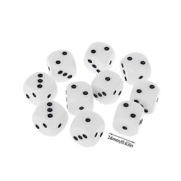 10 stk 16 mm D3 sekskantede terningperler for Dungeons & Dragon D&D RPG Poly Desktop f[HK]
