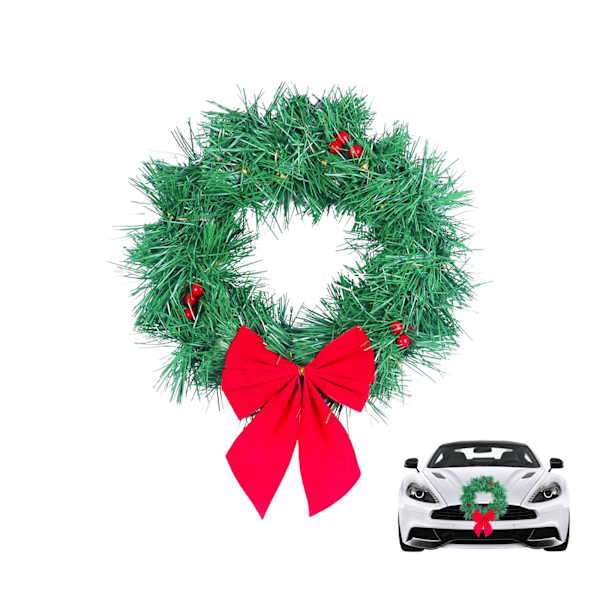 Car Christmas Wreath Decoration with Lights Suitable for Truck SUVs[HK]