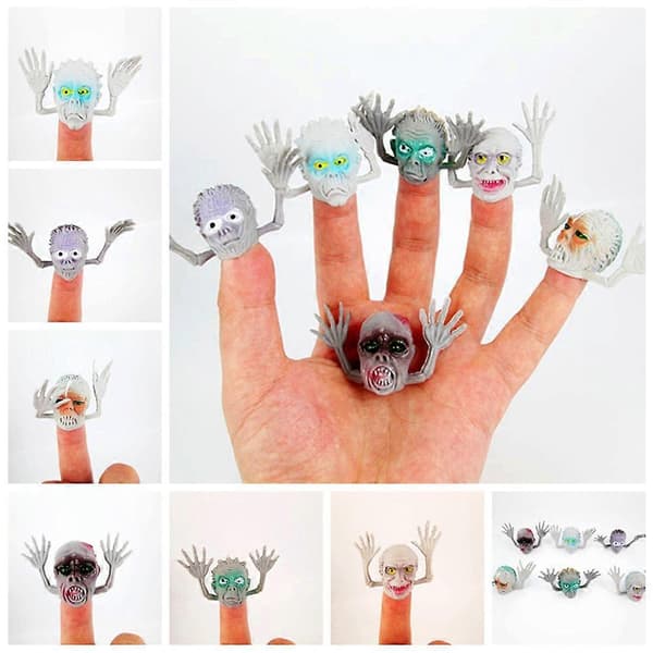 Spökhuvud Fingerdocka för Barn Fingerdockor Leksak 2Set[HK]
