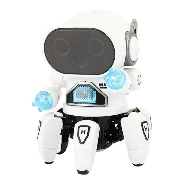Rc Robot Lekevarer Elektronisk Gående Intelligent Dans Lys Musikk Blekksprut[HK] White