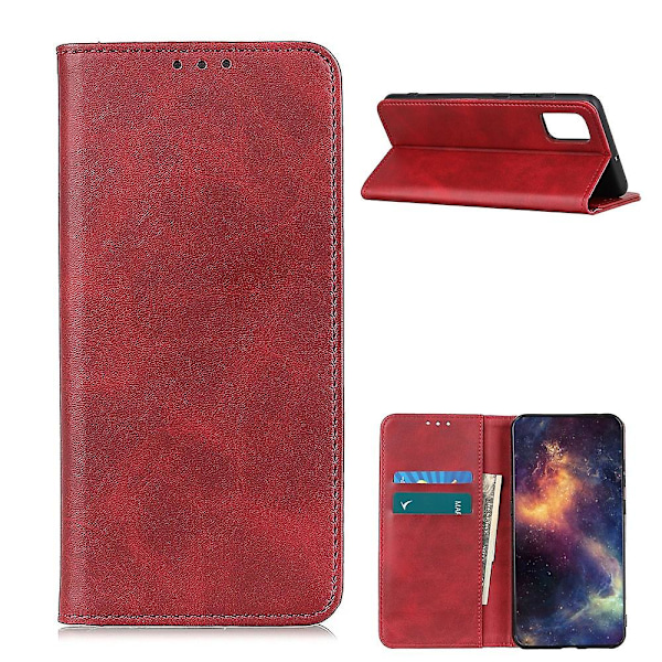 Til OnePlus 9 Pro Wallet Stand Split Læder Magnetisk Lukning Telefon Cover [HK] Style C OnePlus 9 Pro 5G Red
