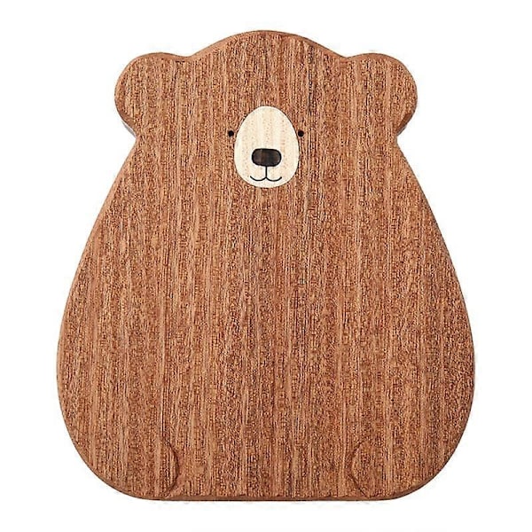 Skärbräda i trä Söt Björnformad Brödbricka Svart Valnöt Köksskiva, Kaffefärg[HK] Coffee color