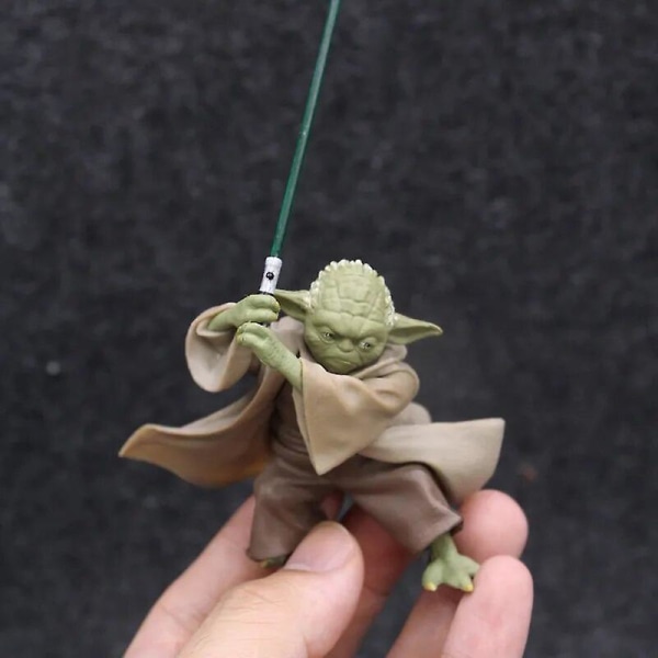 Star Wars Mandalorian Master Yoda med Svärd Actionfigur Leksaker [HK] bag package