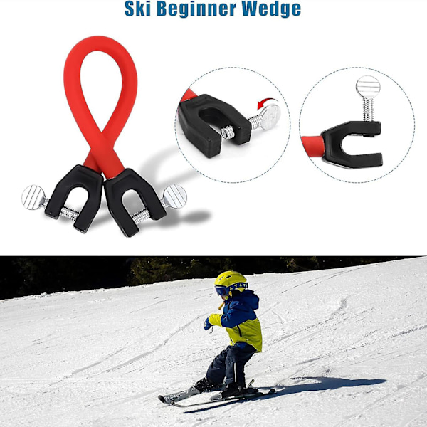 Skidspetskoppling för barn, Skidkoppling, Skidträningshjälp Skidträningsutrustning, Tillbehör för utförsåkning för nybörjare [HK] blue