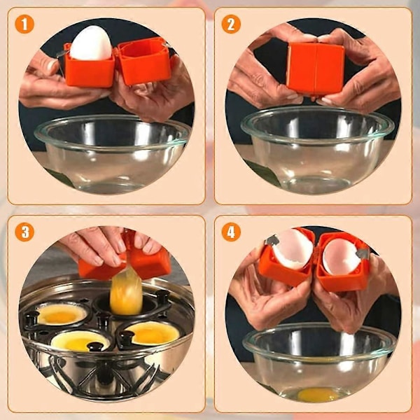 Äggskalsöppnare för hårdkokta ägg, äggskalare handhållen äggtoppskärare enkel äggknäckare äggskivare för råa och hårdkokta ägg [HK] 2pcs