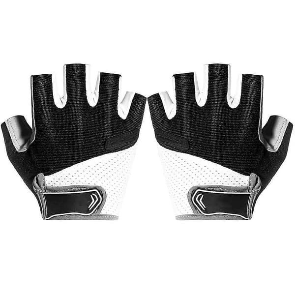 Halvfinger Korte Handsker til Cykling 1 Par Åndbare Sorte Handsker[HK]