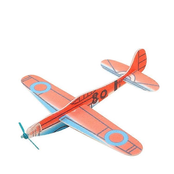 \"Set med 12 Styrofoam glidflygplan, kastflygplan, perfekt som present på barnkalas för barn, flickor och pojkar\"[HK]