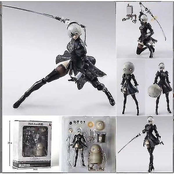 Anime Nier:automata 2b Yorha nr 2 typ B kvinnlig Phicen Action Pvc Figur[pb][HK] A