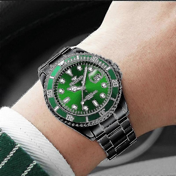 2023 Nye Herreure Herre Rustfrit Stål Vandtæt Mode Quartz Ure Herre Ur Lysende Herre Luksusur[HK] s925- 3