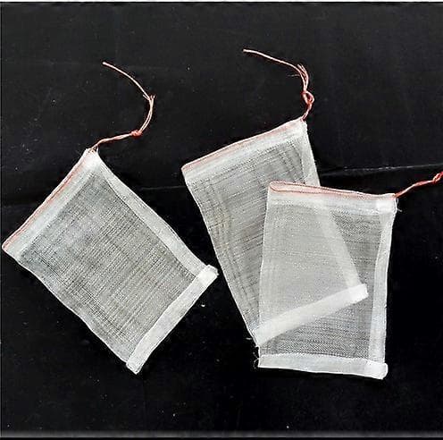 Nylon Mesh-påsar för Fruktskydd Vit Dragsko 50st Nätpåsar[HK]