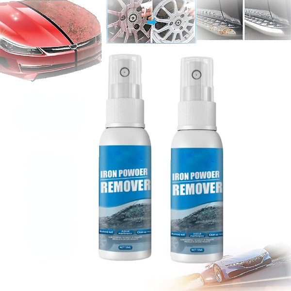 Bils Rustfjerner Spray, Jernpulverfjerner, Bil Rustfjerner Spray Metal Maling Rengøringsspray Opløs Rust På Metal[HkkK] 2pcs 30ml