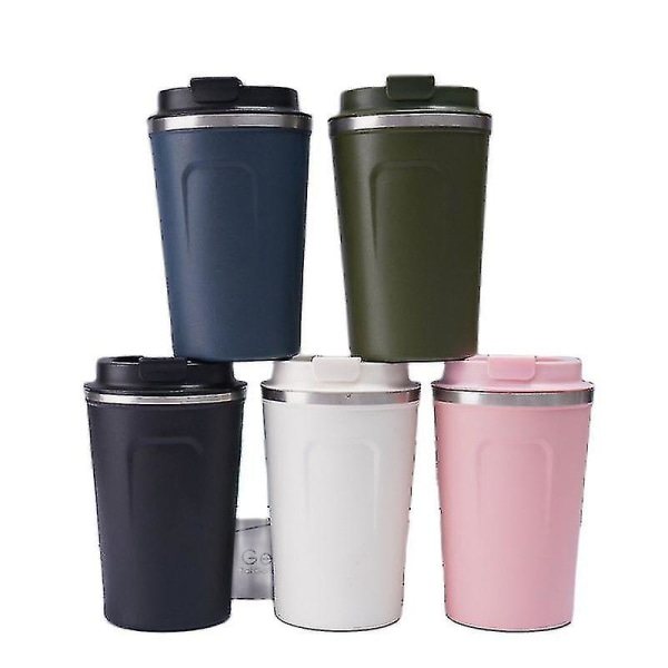 380/510ml Termisk Mugg Rostfritt Stål Vakuumisolering Kaffe Mugg Kopp Med Lock Dryckstermos[HK] Green 380ml