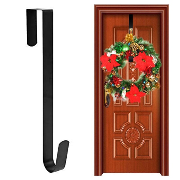 15" kranshenger for inngangsdør juledekorasjon metall over døren Enkel krok