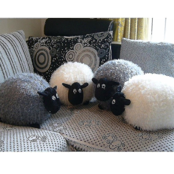 Super sød Shaun Sheep kreativ blød plyslegetøj til børn[HK] White 30cm