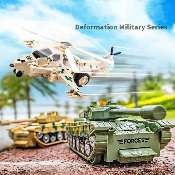 Pojat Transformer Lelut Tankki Ajoneuvo Muuntajat Lapset Robot Lapset Syntymäpäivälahja[HK] Green Armored Car