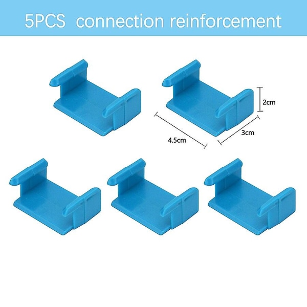 Puinen rautatieliitäntä, kiinnityssarja, junaradan lisävarusteet, liitinlelut, pidike, sopii Biro-opettavaisiin puisiin rautatieleluihin [HK] Fixer Blue 5pcs