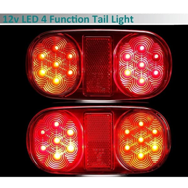 12V LED Tilhengerlys, 2 stk Vanntette LED Tilhengerbaklys[HK]