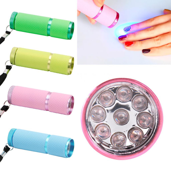 Mini Uv Light For Gel Nails 9 Led Lommelykt Portabilitet Nail Dryer Machine