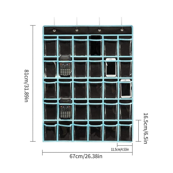 30 fickor Klassrum Fickdiagram Kontor Hängande Organizer Diagram för Telefon[HK]