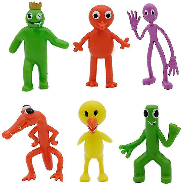 6/8stk Roblox Rainbow Friends Actionfigurer Legetøj Model Dukke Gaver[HK] A