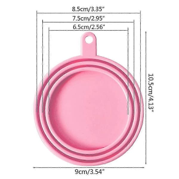 Hund til kattefoderopbevaring Friskholdende dåseforseglet låg Kæledyrsfoder dåselåg Universal BPA-fri blød silikonefoder dåseovertræk [HK] Pink