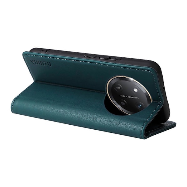 För Honor Magic7 Lite 5G/ X9c 5G Plånboksfodral Kortplats Ställ Läder Telefonskal [HK] Green