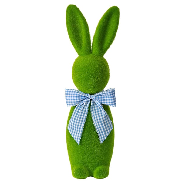 Påskhare Dekorationer, Simulerade Flockade Kanin Ornament Söta Trädgårdsgårds Hantverk Och Ornament[HK] Green