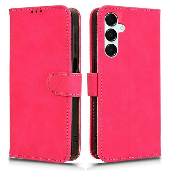 Til Samsung Galaxy A16 5G Læder Etui Hud-Følelse Anti-Drop Wallet Flip Telefon Cover - Grøn[HK] Red Multicolor