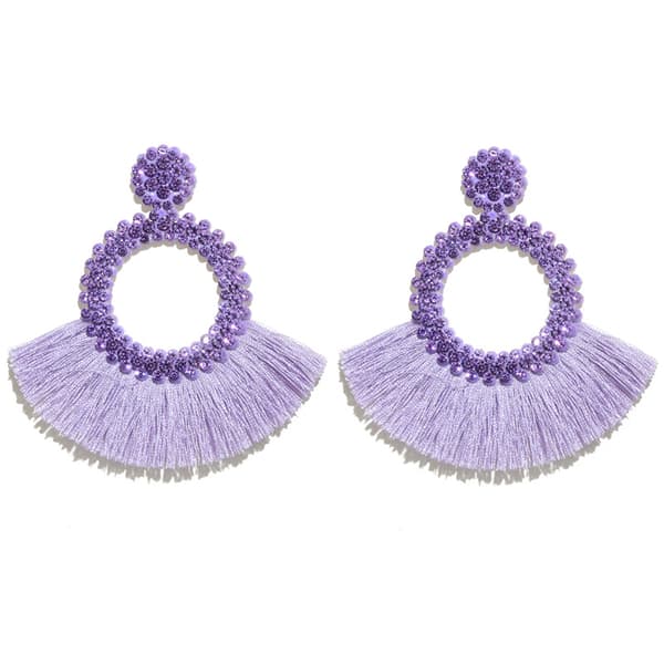 Boho Halskæder til Kvinder Håndlavede Kreative Statement Smykker[HK] Purple