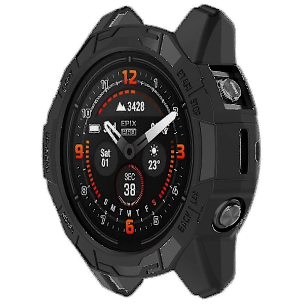 TPU-kello kotelo Garmin Epix Pro 51mm/(gen 2) 51mm /fenix 7x Pro / 7x -kelloille, naarmuuntumaton ontto suojus g20241443129[HK] Black