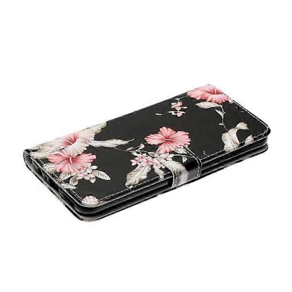 Huawei Y6p -puhelimelle värillinen marmorikuvioinen vaakasuuntainen PU-nahkainen suojakotelo [HK] Azalea