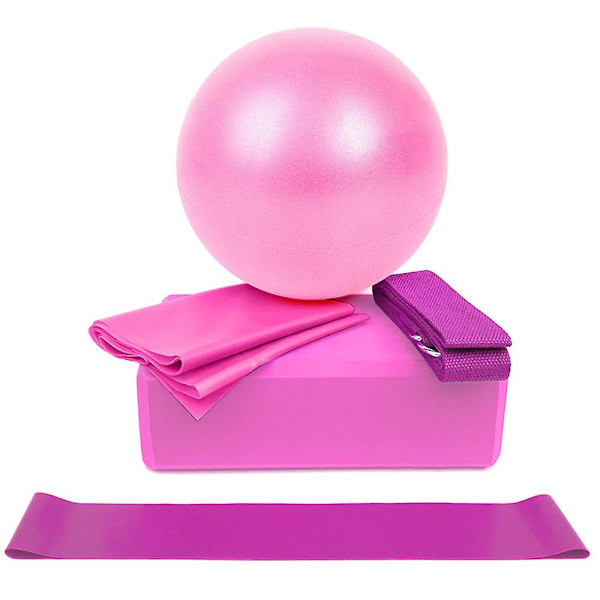 5-delars Yoga Utrustningsset [HK] Pink